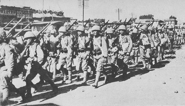 1937年7月26日，朝北平逼近的日军广部部队