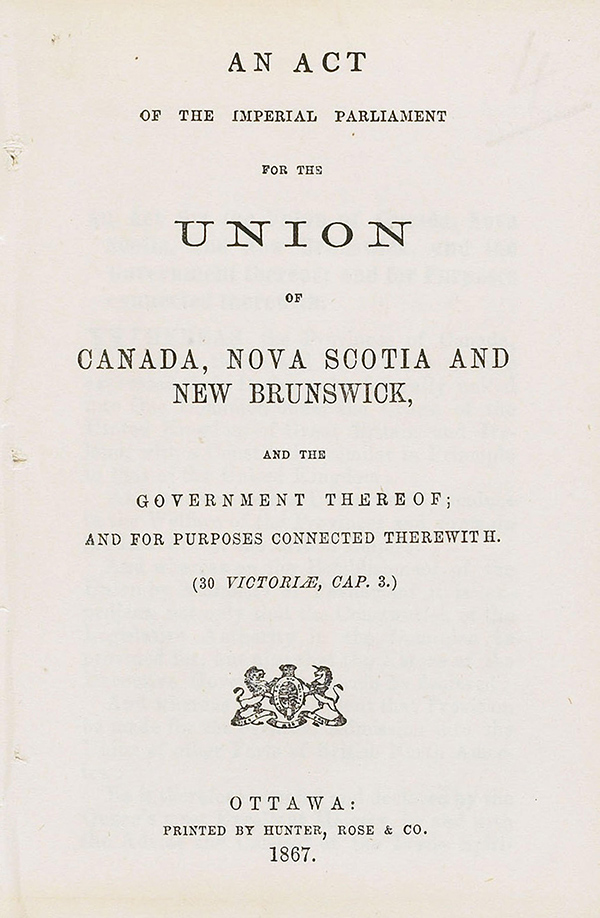 《1867年英属北美法案》封面