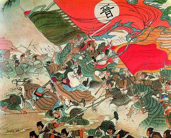 《淝水之战》（局部）