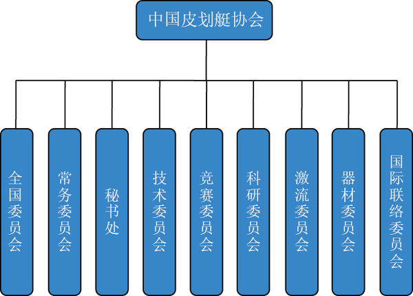 中国皮划艇协会组织机构示意图